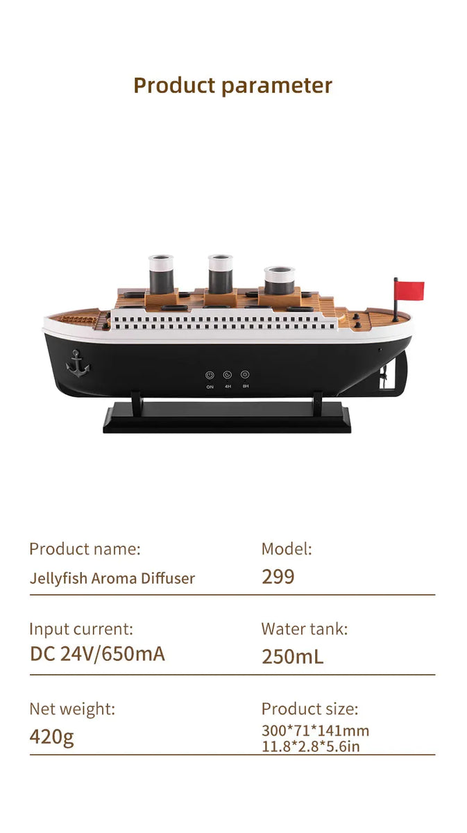 Titanic Ship Model Aroma Air Humidifier